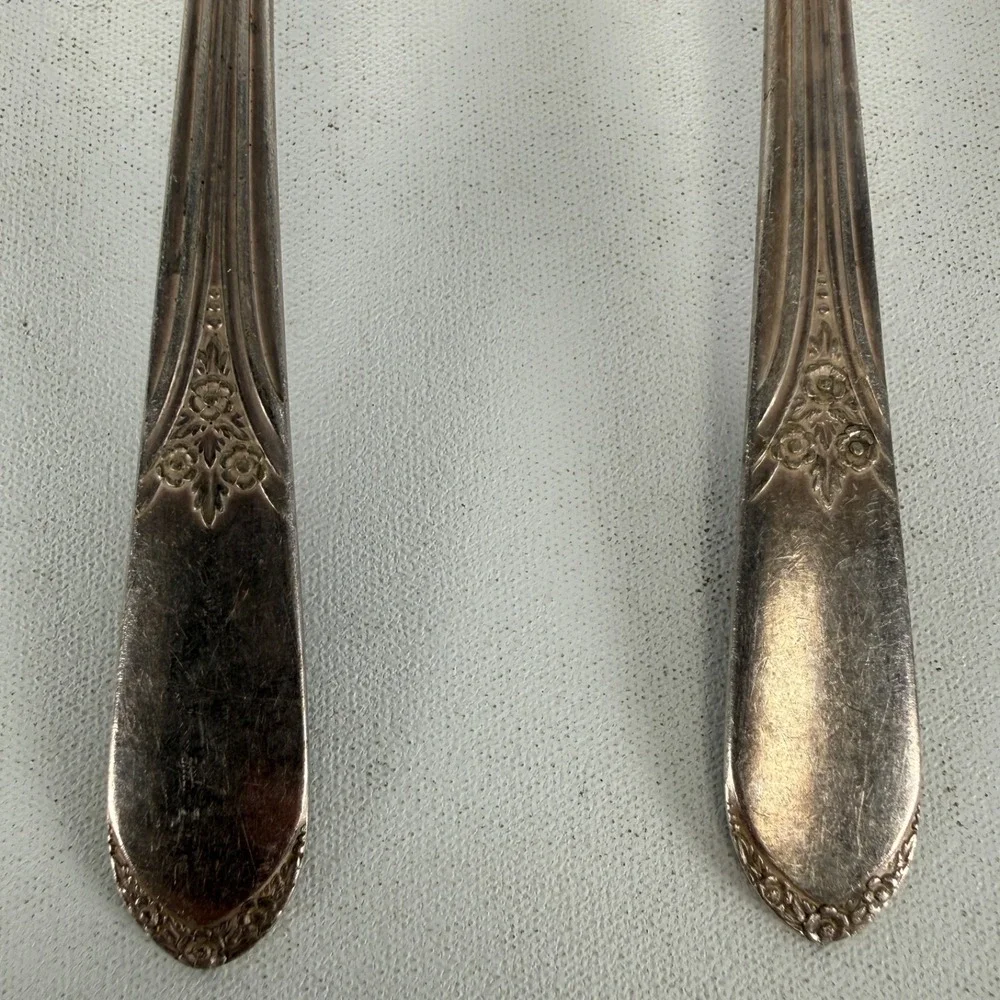 3 International Silverplate TABLE SPOONS Mary Lou Devonshire Wm Rogers 7 1/2